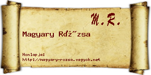 Magyary Rózsa névjegykártya