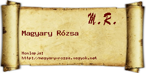 Magyary Rózsa névjegykártya